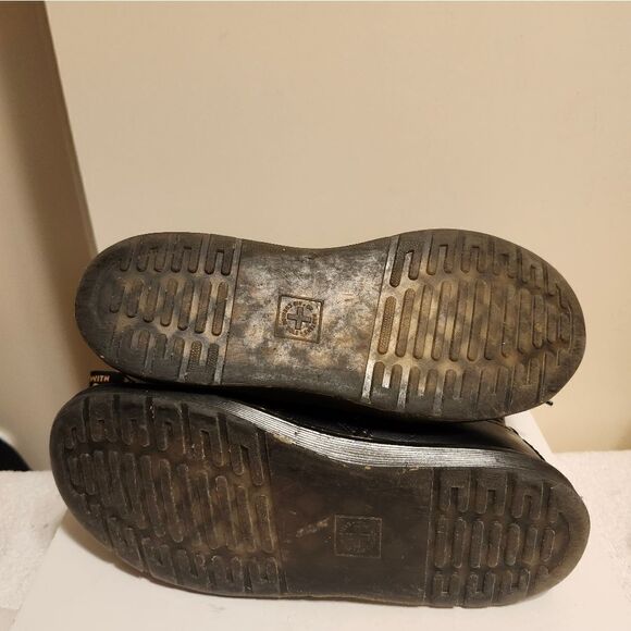 Dr. "Doc" Martens "Zavala" Black Leather Combat Boots Womens sz. 7/38 Ret.$225 - Picture 10 of 11